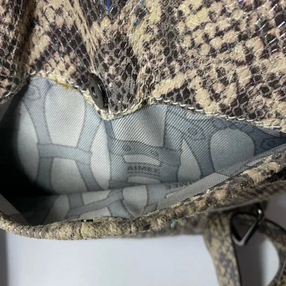 AIMEE KESTENBERG Tamitha Leather Bag Backpack Golden Python - Picture 5 of 11